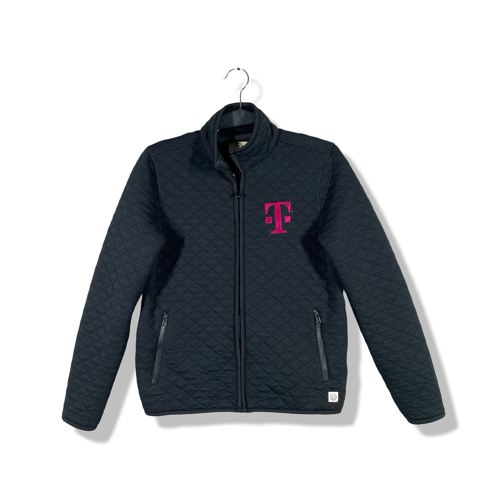 Marine Layer Quilted Jacket Womens XS Black T-Mobile Gorpcore Techwear Outdoor